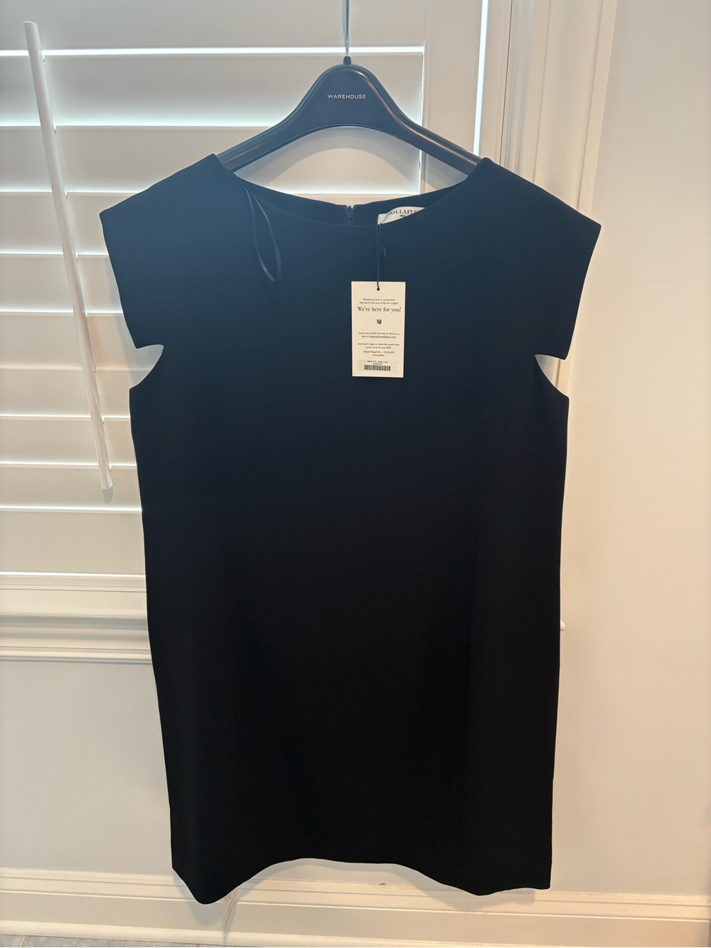 MM Lafleur Black Cap-Sleeve Shift Dress